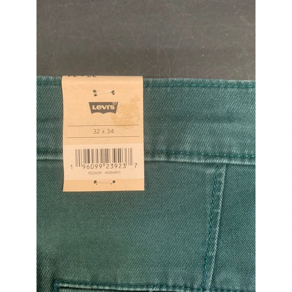 NWT Levi's XX Chino Standard Taper Stretch Green Pants 32 x 34